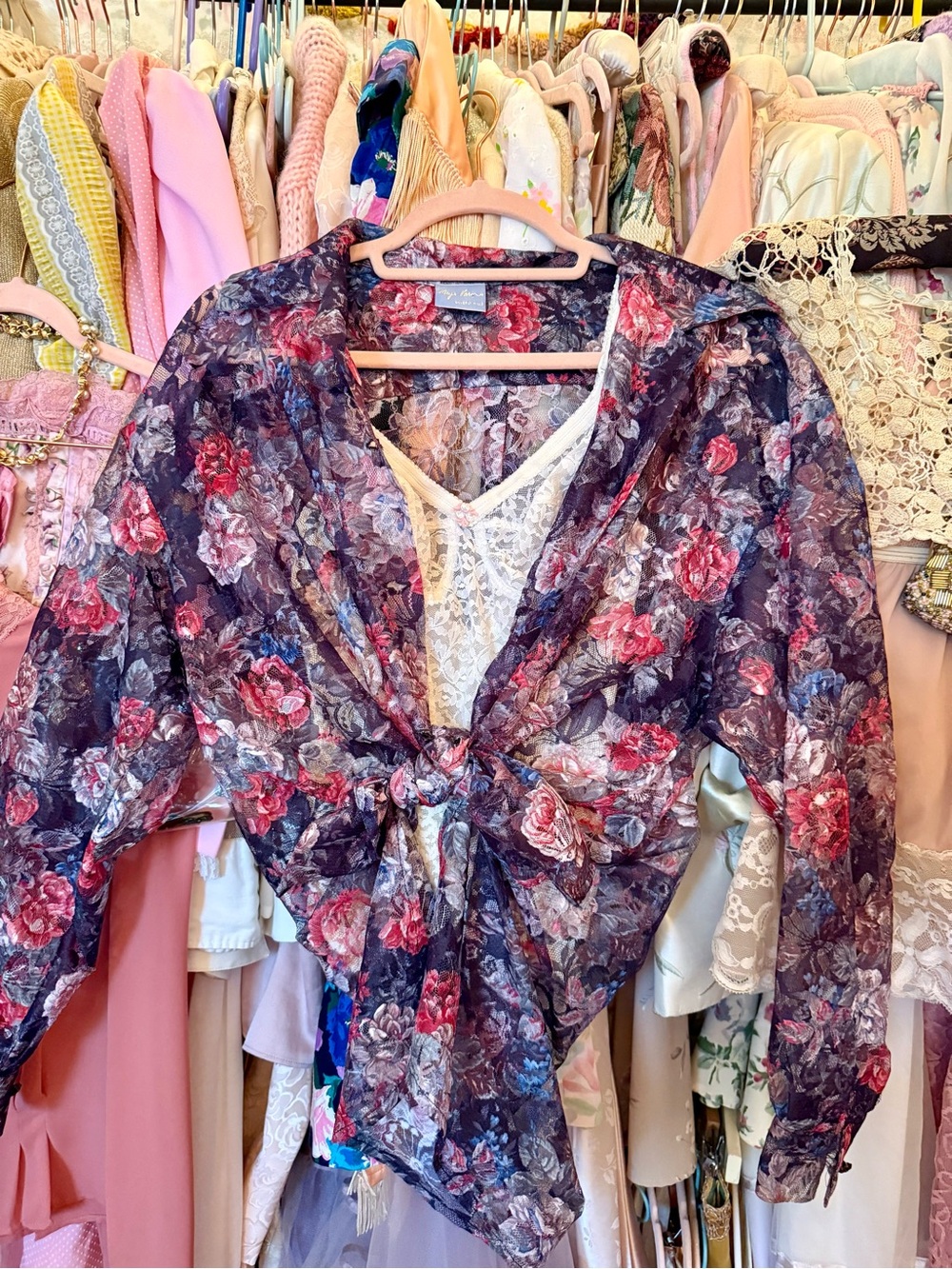 Floral Sheer Lace Blouse